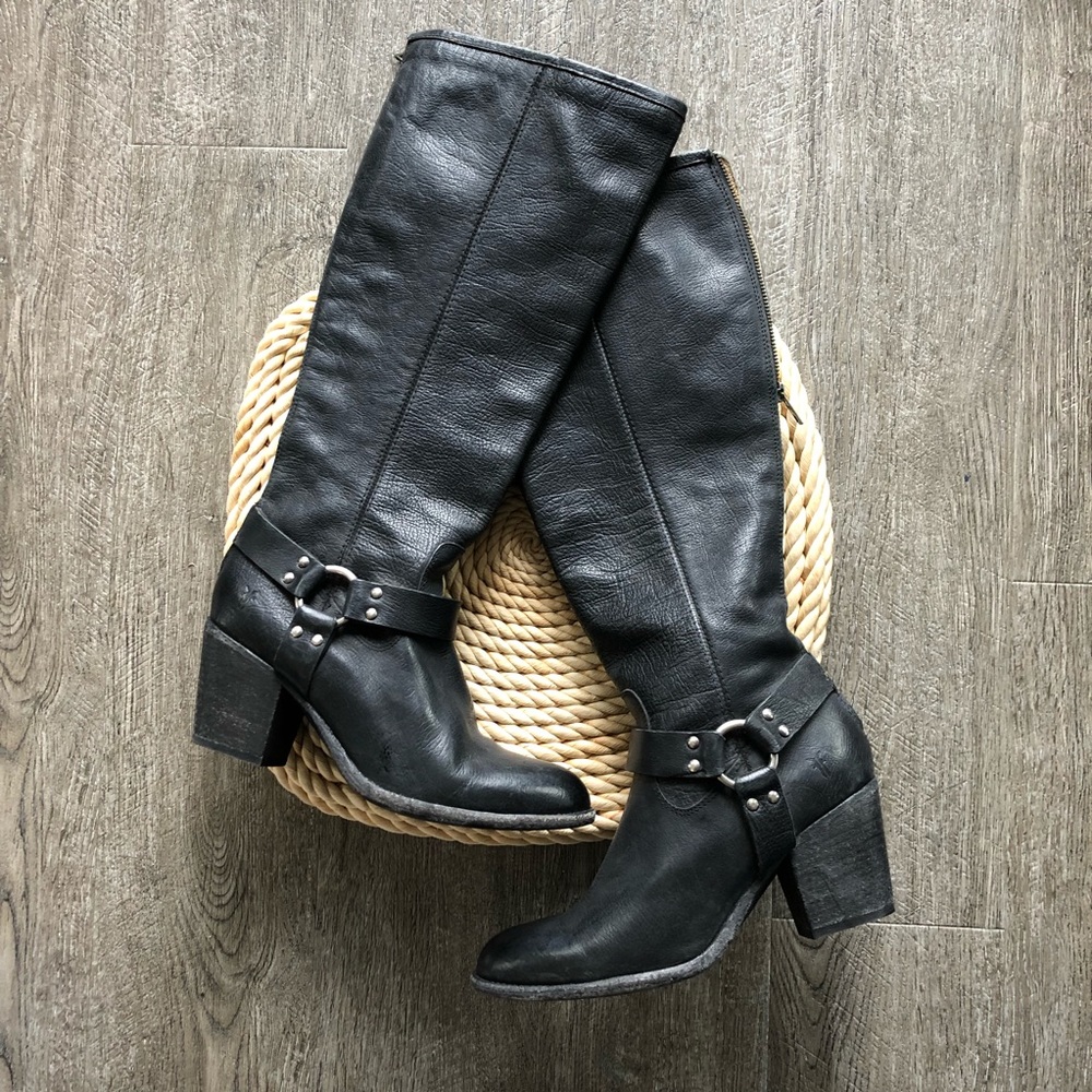frye heeled harness tabitha tall boot